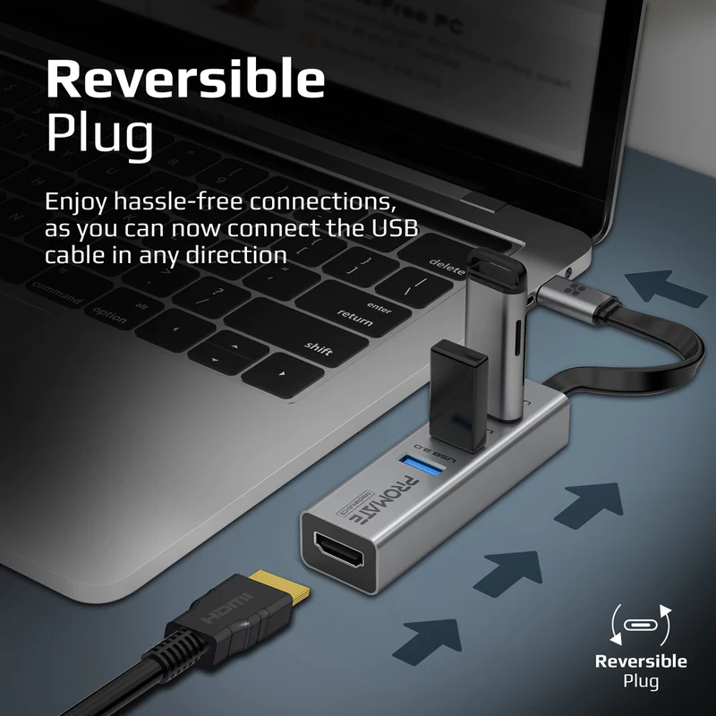Promate MediaHub-C3 4K Vivid Clarity USB-C to HDMI Adapter Promate MediaHub-C3 4K Vivid Clarity USB-C to HDMI Adapter
